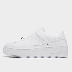 White Nike Air Force 1s Sage Low Platform sz 7